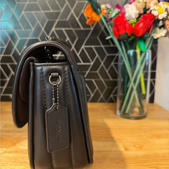 Coach Black Quilted Crossbody Bag with Black Hardware - Picture 2 of 4